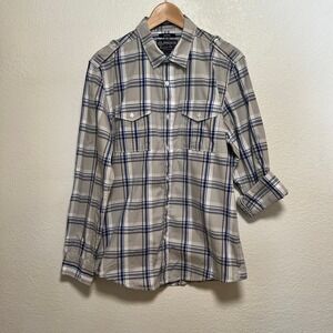 NWT American Rag Long Sleeve‎ Plaid Button Down Size M
